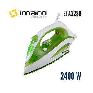 Plancha a vapor Imaco ETA2288 2400W, base nano cerámica, extra vapor, autolimpieza, verde