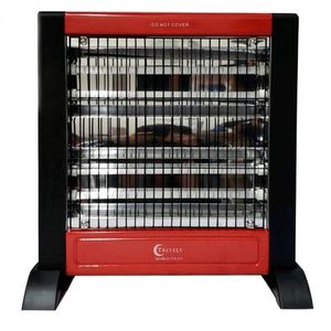 Calefactor Trevely TCH-011 1000w, 2 niveles de calefacción, 4 tubos de cuarzo, rojo
