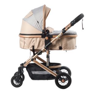 Coche moisés Ebaby para bebé Deluxe confort, peso máx. soportado 18kg, beige