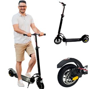 Scooter manual Oxiepro urbano de lujo, base antideslizante, frenos de disco de aluminio, negro