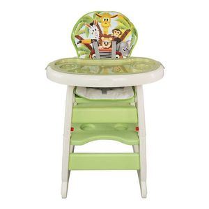 Silla de comer Baby Happy carpeta zoo, para bebé, peso máx. soportado 16kg, verde