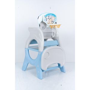 Silla de comer Baby Happy donna lego, para bebé, mesa desmontable, azul