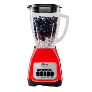 Licuadora Oster BLSTKAGRPB 800W, 2 velocidades + pulso, vaso de vidrio 1.5 litros, rojo