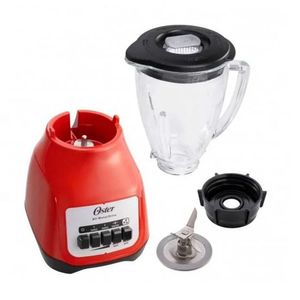 Licuadora Oster BLSTKAGRPB 800W, 2 velocidades + pulso, vaso de vidrio 1.5 litros, rojo