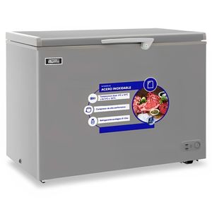 Congeladora Ilumi con tina de acero TFI-3400DG, capacidad 340 litros, gris