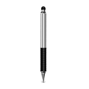 Lápiz óptico Pen Stylus Touch universal 2 en 1, pantallas táctiles, plata