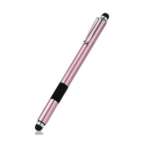 Lápiz óptico universal 2 en 1 para pantallas táctiles, ligero, cómodo de usar, rosado