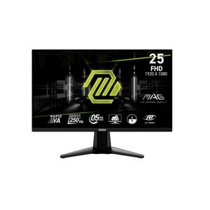Monitor plano 25" MSI MAG-255XFV, FHD, Rapid VA, 250 Hz, 0.5 ms, HDMI, DP, negro
