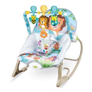 Silla mecedora Baby kitsrocker león, vibradora, musical, celeste