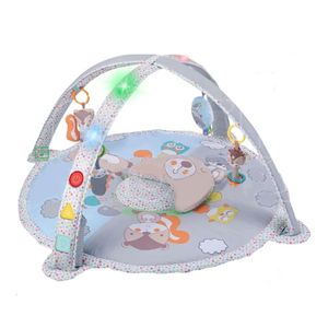 Gimnasio musical Baby kits Konig Kids, con luces, sonidos, almohada, gris