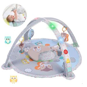 Gimnasio musical Baby kits Konig Kids, con luces, sonidos, almohada, gris