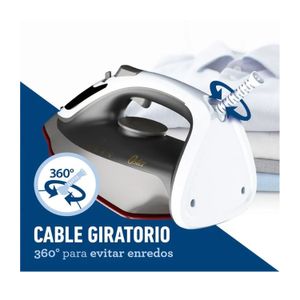 Plancha Oster GCSTAC6901 2200w, vapor vertical, cerámica, negro