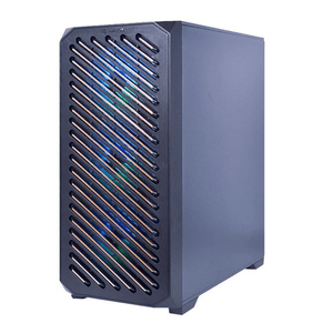 Case para PC gamer Halion Aries 03, mid tower, soporte para placas y ventiladores, iluminación RGB, negro