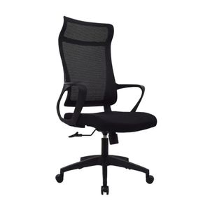 Silla de oficina MobelArt, presidente, rigs, tapizada, nylon, negro