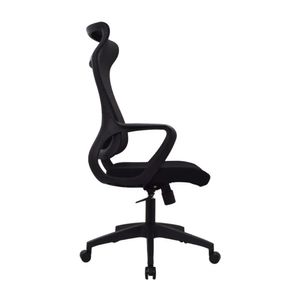 Silla de oficina MobelArt, presidente, rigs, tapizada, nylon, negro
