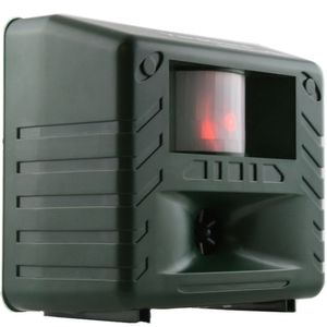 Ahuyentador de aves ultrasónico Bird-X Yard Gard, protección efectiva, silenciosa, verde