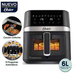 Freidora de aire digital Oster, 10 programas, 6 litros, negro - CKSTAF60WDDF