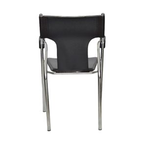 Silla de visita Ofideas, fija Soft I, tapizado en cuerina PU, negro
