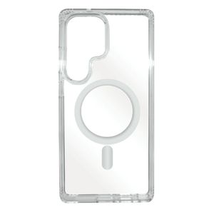 Case para Samsung Galaxy S25 Ultra magnético con soporte, amortiguador de choques, protección de cámaras, transparente