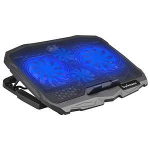 Cooler para laptop Bowmann BWC4V máx. 16", 4 ventiladores, altura regulable, LED, USB, negro