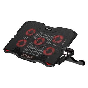 Cooler para laptop Xtrike Me FN-813 hasta 16", 5 ventiladores, altura regulable, LED, USB, negro
