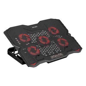 Cooler para laptop Xtrike Me FN-813 hasta 16", 5 ventiladores, altura regulable, LED, USB, negro