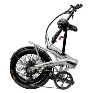 Bicicleta eléctrica Monark E-Urban aro 20", autonomía hasta 60 km, 350W, plata