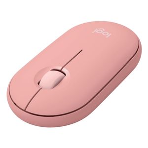 Mouse inalámbrico Logitech Pebble 2 M350S bluetooth, 1000 dpi, 3 botones, usa pila, rosado