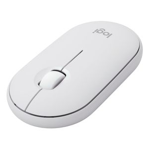 Mouse inalámbrico Logitech Pebble 2 M350S bluetooth, 1000 dpi, 3 botones, usa pila, blanco