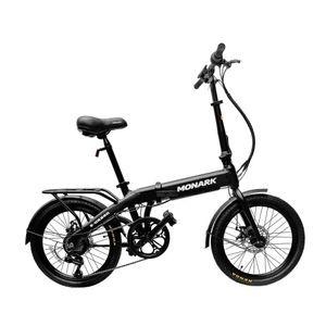 Bicicleta eléctrica Monark E-Urban aro 20", autonomía hasta 60 km, negro mate