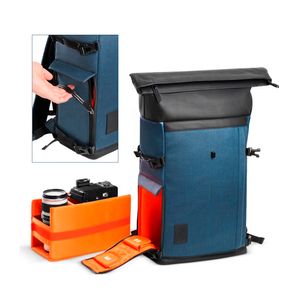 Mochila K&F Concept, tela resistente a manchas, azul - KF13.103