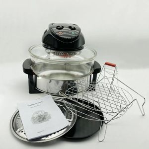 Freidora de aire halógena RAF 3500W, capacidad 20 litros, antiadherente, transparente