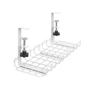 Organizador de cables Spacer, SB038, acero, 38 cm, blanco