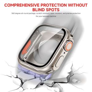Case de policarbonato, para Apple Watch 42mm, Series 10, protección total, estilo, titanio mate