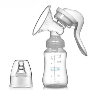 Extractor de leche materna manual 2 en 1, portátil, blanco