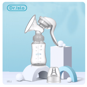 Extractor de leche materna manual 2 en 1, portátil, blanco