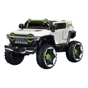 Camioneta eléctrica 4x4 para Niños con luces, sonidos, batería recargable, blanco
