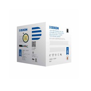 Cable F/UTP Cat.6 Dixon 9067 para exteriores, Cobre 23 AWG, chaqueta PE negra Anti-UV