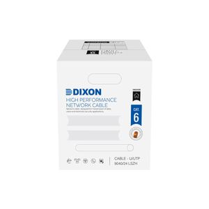 Cable UTP Cat.6 Dixon 9040/24 LSZH para interiores, cobre 24 AWG con chaqueta baja emisión de Humos, gris