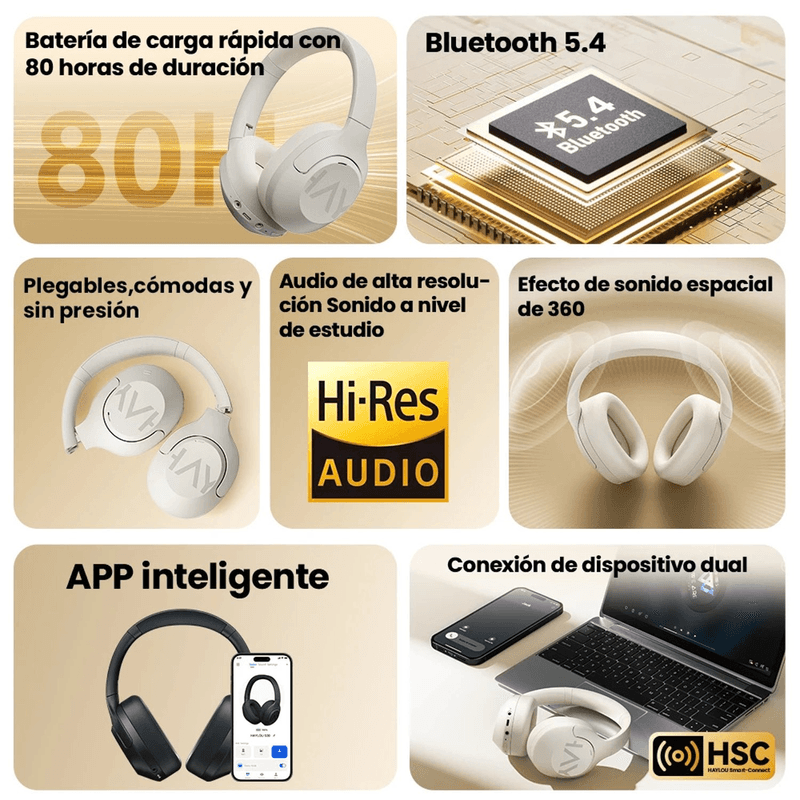 Audífonos Haylou S30 con cancelación de ruido blanco especificaciones