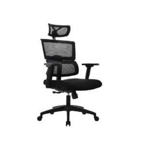 Silla de oficina Mobelart Presidente Flip BN, ergonómica, mecanismo syncro, negro