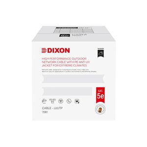 Cable UTP Cat. 5e 7061 Dixon, exteriores, 24 AWG, negro