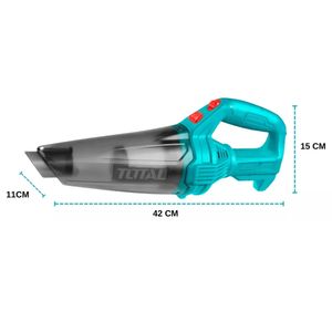 Aspiradora de mano, Total TVLI2026, recargable, inalámbrica, 2000mAh, compacta, potente