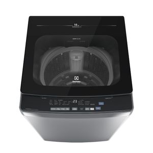 Lavadora Electrolux EWIP15F2XSWG 380W, capacidad 15 kg, carga superior, Efficient Silent Inverter, lavado inteligente, gris