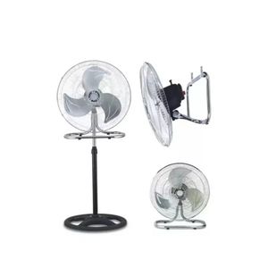 Ventilador Bossko 3 en 1, diámetro 18", 200W, 3 aspas, 3 velocidades, plateado - BK-8218VI