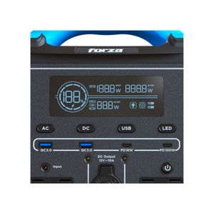 Generador eléctrico Forza Titan de baterías lmfp, 700W, negro