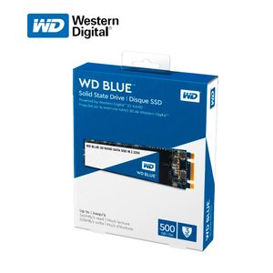 Disco solido interno Western digital Blue 500GB SATA M.2 , escritura 530 MB/s, lectura 560 MB/s, azul