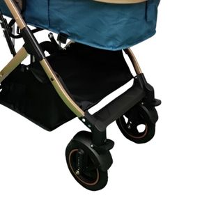 Coche moisés Barbara con bolsa pañalera, arnés de 5 puntos, celeste