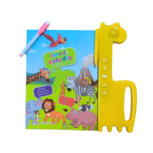 Libro inteligente electrónico, sonido, aprendizaje bilingüe, inglés, español, jugando