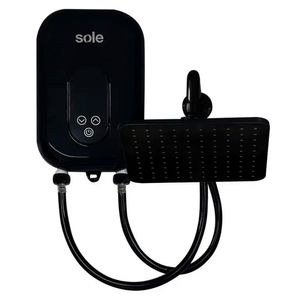 Rapiducha Sole españolita 5500W, panel touch, 10 niveles de calentamiento, negro
